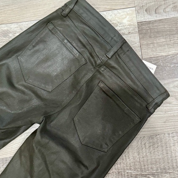 L'AGENCE High Rise Split Ankle Jeans in Noir Coated - Picture 4 of 8